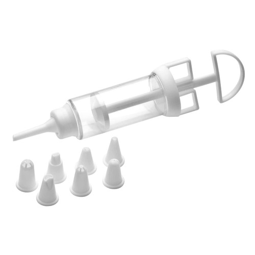 White and Clear Plastic Cake Decorating Set