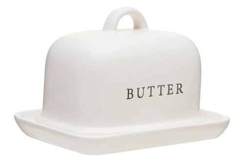 Farmhouse Cream Butter Dish