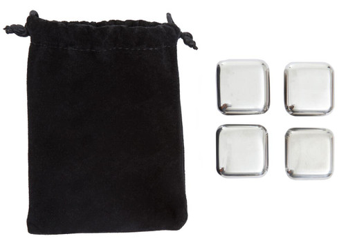 Patrin Set Of 4 Stainless Steel Whisky Stones