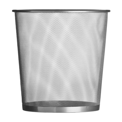 Silver Wire Mesh Small Waste Paper Bin