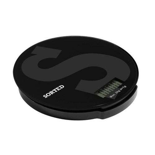 Sorted Black Glass Kitchen Scale - 2kg