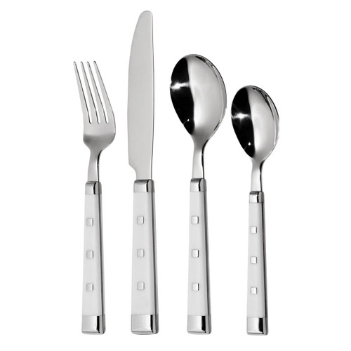 Lucienne 16pc White Cutlery Set