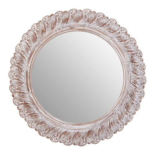 Antique Grey Acanthus Leaf Wall Mirror