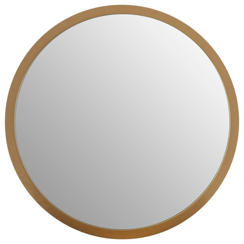 Small Round Wall Mirror with Gold Frame