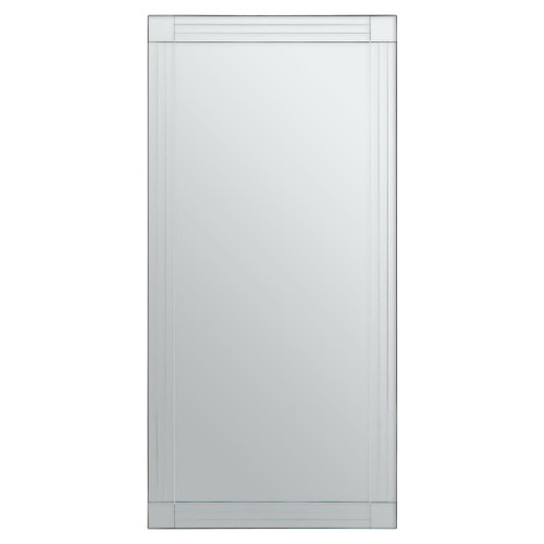 Solerno Rectangular Wall Mirror with Linear Detail