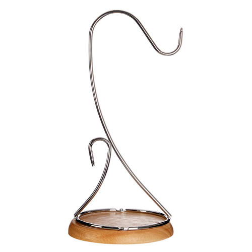 Chrome with Wood Base Banana Hanger