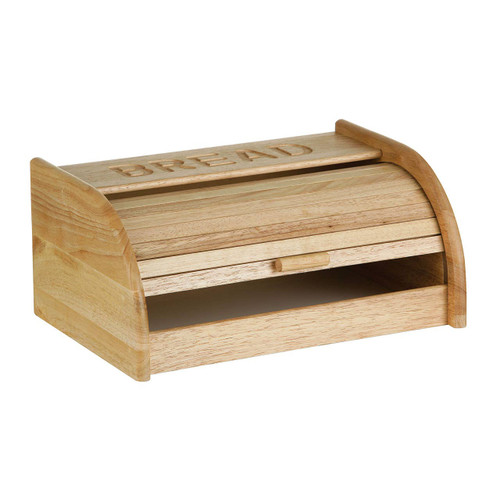 Rubberwood White Base Bread Bin