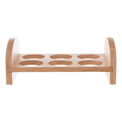 6 Hole Rubberwood Egg Rack
