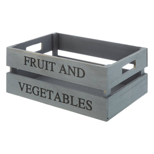 Grey Wood Fruit and Vegetables Crate