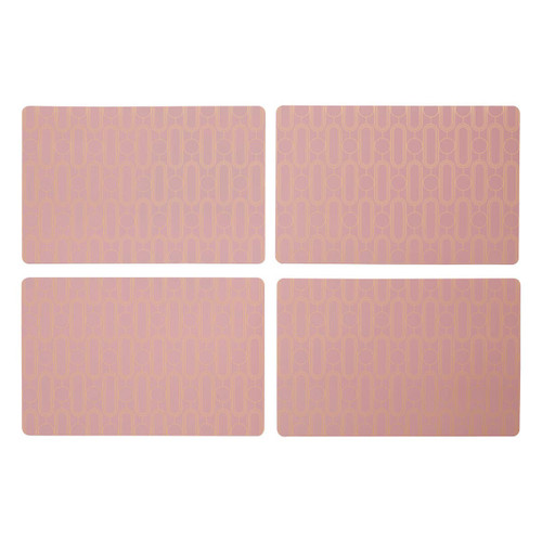 Frosted Deco Set of 4 Pink Placemats