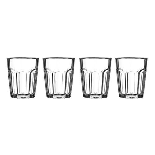Clear Plastic Shot Glasses - Set of 4