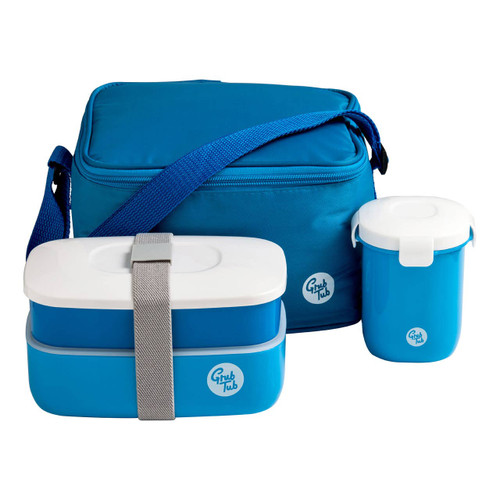 Grub Tub Blue 3pc Lunch Box