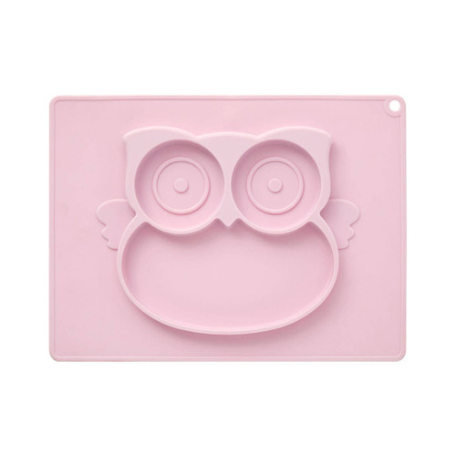 Zing Pale Pink Owl Food Plate