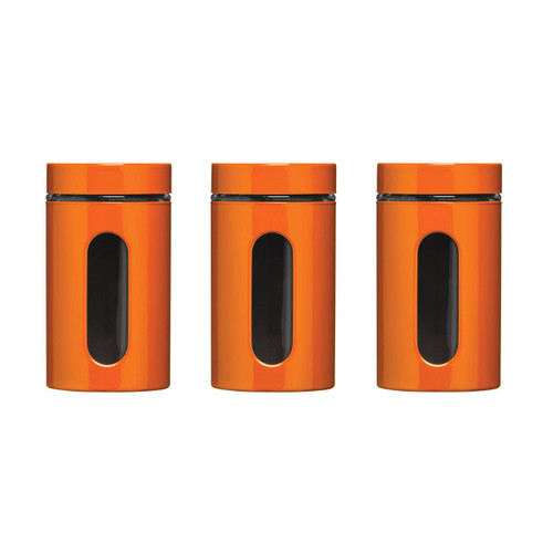Orange Storage Jars - Set of 3