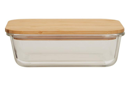 Freska 1040ml Glass Container with Bamboo Lid
