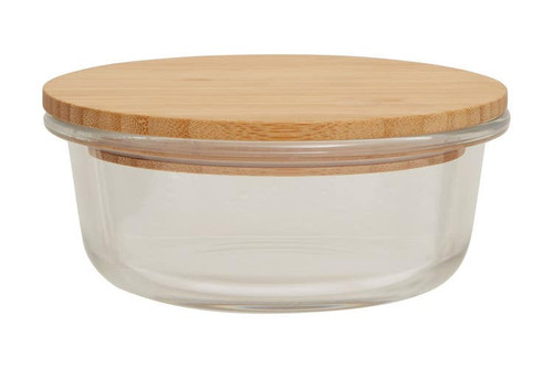 Freska 400ml Glass Container With Bamboo Lid
