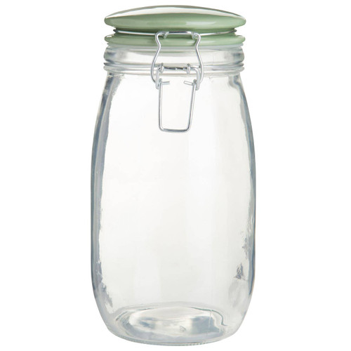 Deli Jar with Glass and Green Lid - 1500ml