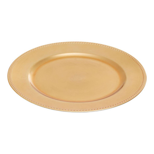 Dia Gold Charger Plate with Round Dots