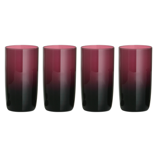 Set Of Four Purple Hi Ball Glasses