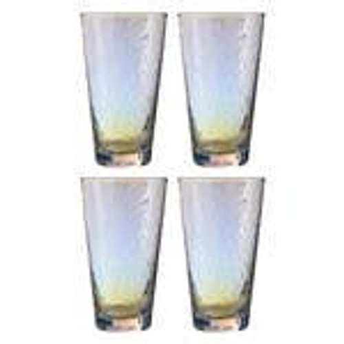Aurora Set of 4 Lustre Hi Ball Glasses