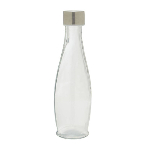 Dayla Clear Glass Bottle with Metal Lid 0.55 Ltr