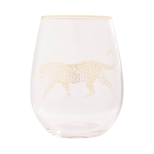 Leopard Wine Glass
