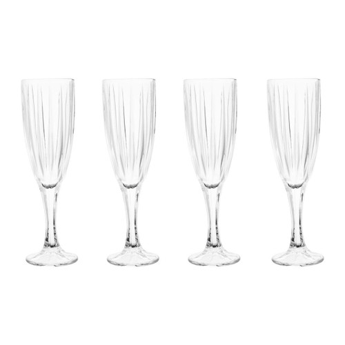Beaufort Set of 4 Crystal Champagne Flutes