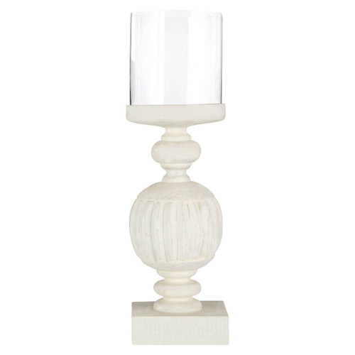 Mango Wood Carved Candle Holder