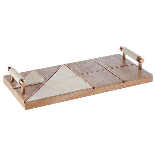 Bowerbird Cowhide / Wood Tray