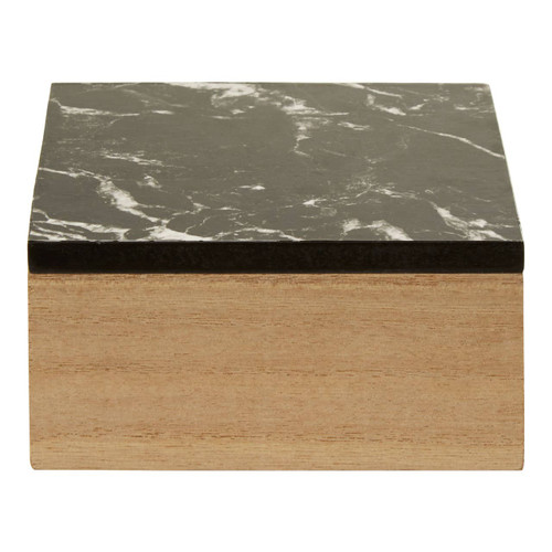 Mimo Black Marble Effect Trinket Box