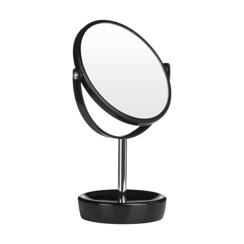 Black Plastic Swivel Table Mirror