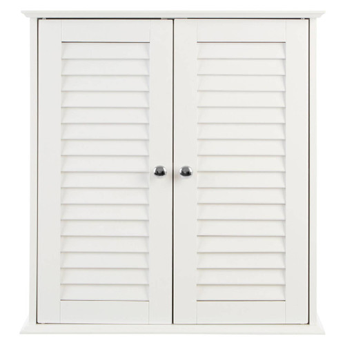 White Wood 2 Door Wall Cabinet