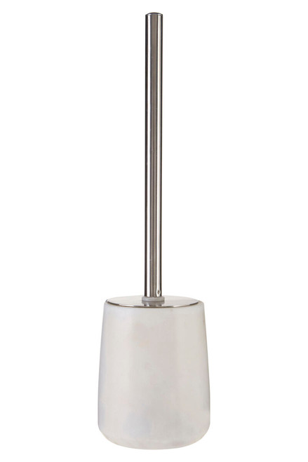 Abaska Off White Marble And Stainless Steel Toilet Brush