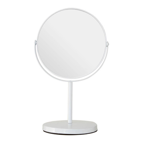 White Metal Swivel Large Table Mirror