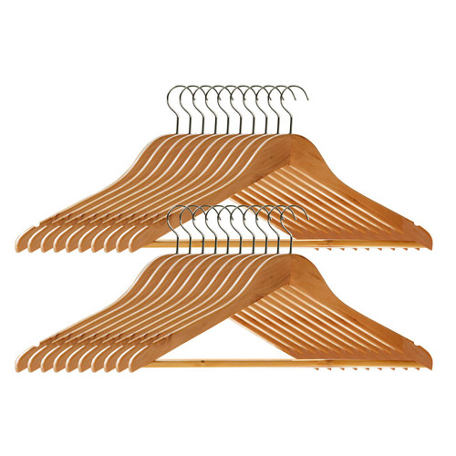 Wooden Clothes Hangers - Set of 20