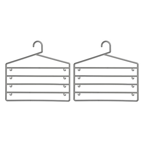 Grey Plastic Trouser Organiser - Set of 2