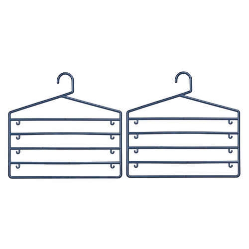 Indigo Plastic Trouser Organiser - Set of 2