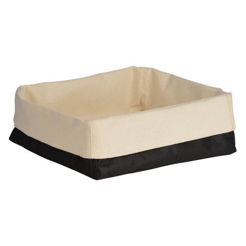 Black and Cream Folded Design Bread Basket