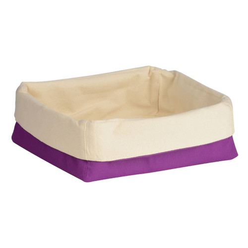 Purple and Cream Large Bread Basket