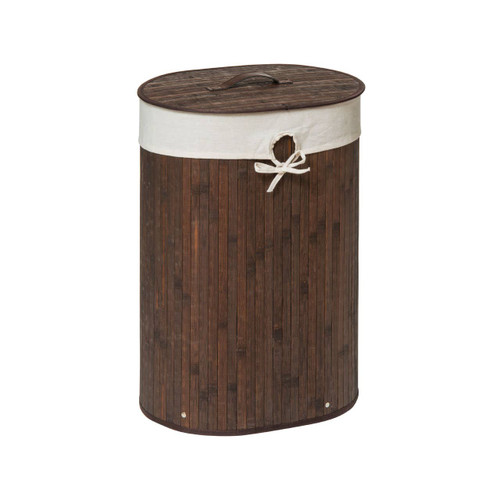 KankyoDark Brown Oval Laundry Hamper
