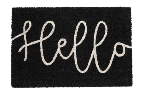 Filta Hello Black Coir Doormat
