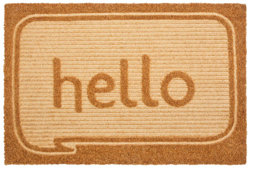 Filta Hello Embossed Coir Doormat