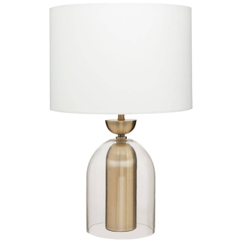 Glass / Brass Finish Table Lamp