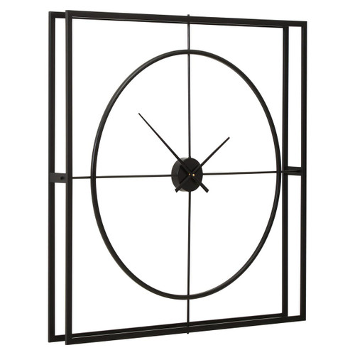 Trinity Black Finish Wall Clock