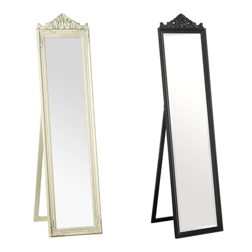 Boudoir Cream/Gold Finish Standing Mirror