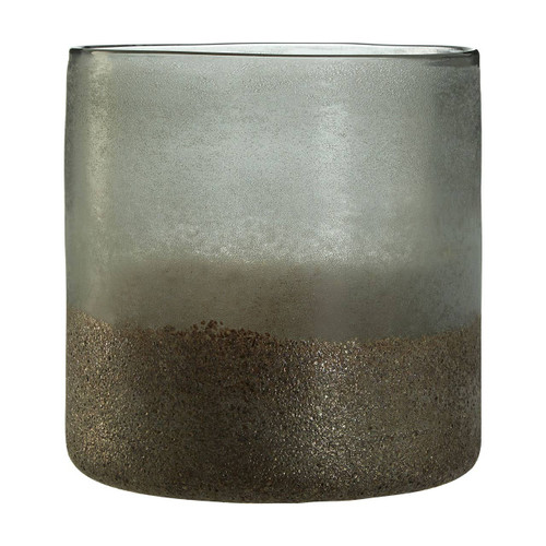 Chiara Small Grey Metallic Vase