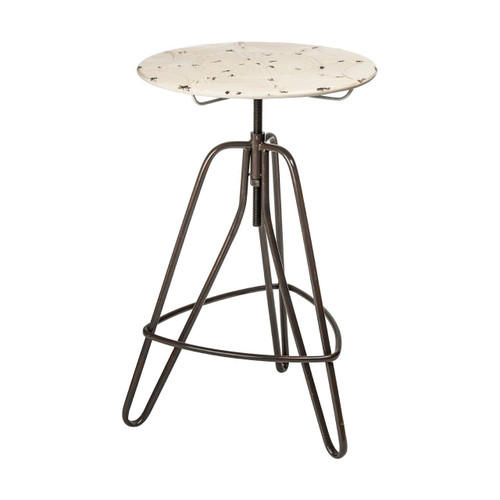 Artisan Cream Metal Table