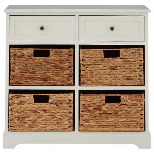 Vermont Ivory 2 Drawer 4 Baskets Cabinet