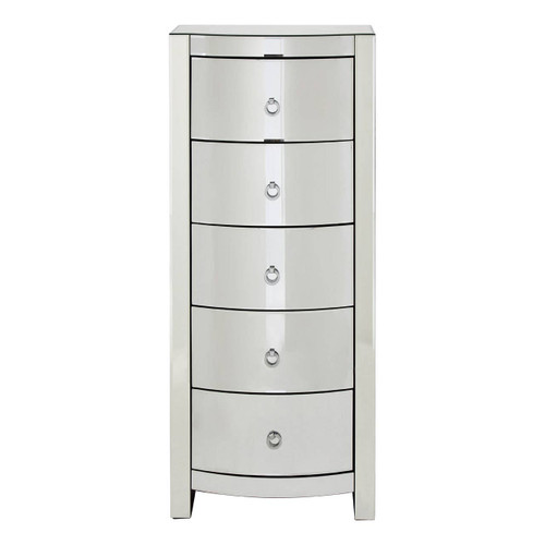 Verona Curved Tall Boy Drawers