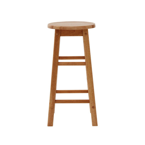 Natural Tropical Hevea Wood Bar Stool